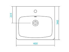 Раковина Santek Нео-40, белая (1.WH30.2.183)
