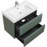 Тумба под раковину Roca Ona 800 подвесная, 2 ящика, зеленый матовый (A857630513)