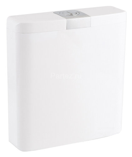 Бачок пластиковый AZARIO 375x115x390 с соединительной трубой, белый (AZ-214)