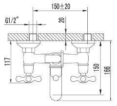Смеситель Lemark Standard LM2102C для ванны