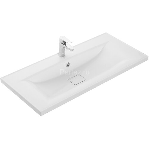 Раковина мебельная Aquaton Айрис 100 1000х452х152 литьевой мрамор, белый (1A73273KAG010)