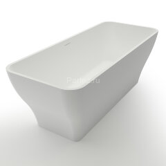 Ванна из искусственного камня Azario SAVANT 1700x700x600 свободностоящая белая матовая, с белым мато