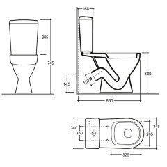 Унитаз-компакт КЕРАМИН Толедо Slim Алкапласт с мягким сиденьем микролифт, белый