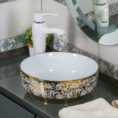 Накладная раковина melana mln-t4003-g7 (золото)