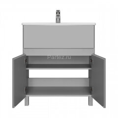 Тумба под раковину Aquaton Форест 75 см универсальный монтаж, туманный серый (1A278301FR4D0)