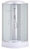 Душевая кабина Loranto 90х90х215 поддон 25 см, белый кирпичный узор, стекло 4 мм, профиль хром (CS-6690-25FW 90)