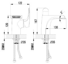 Смеситель Lemark Shift LM4346C для раковины
