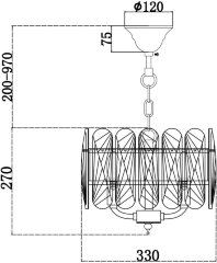 Подвесная люстра Maytoni MOD122PL-03BS