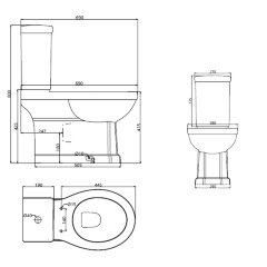 Унитаз-компакт Creo Ceramique TOULON с сиденьем микролифт