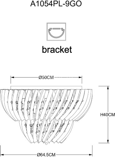 Потолочная люстра Arte Lamp A1054PL-9GO