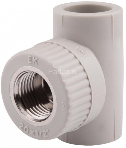 Тройник комбинированный PPR-ВР D20х1/2" Ekoplastik