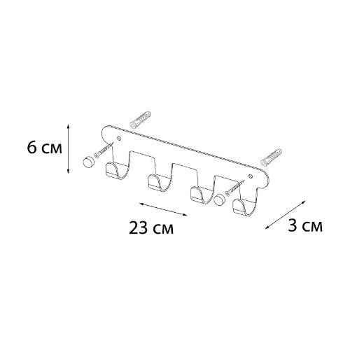 Крючок Fixsen Practica, Хром (FX-805-4)