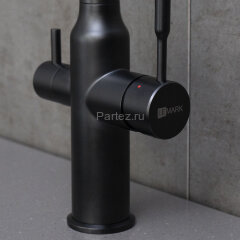 Смеситель Lemark Expert LM5083BL-Black для кухни c гибким изливом, с подключением к фильтру с питьев