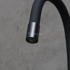 Смеситель Lemark Expert LM5083BL-Black для кухни c гибким изливом, с подключением к фильтру с питьев