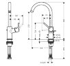 32084000 Talis Однорычажный смеситель для раковины, поворотный излив 120°