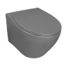 Унитаз подвесной Azario Keras 370х520х360 безободковый, с быстросъемным сиденьем микролифт, серый ма