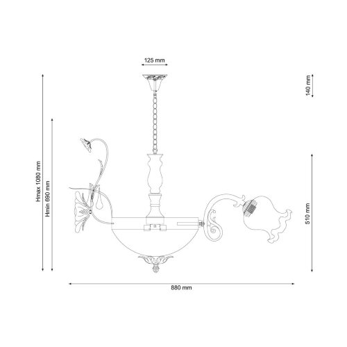 Подвесная люстра Lucia Tucci Fiori di rose 105.6.2