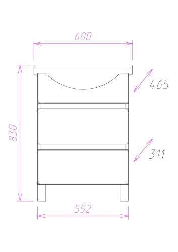 Тумба напольная Onika ЭЛИТА 60.13 Олива (106121)