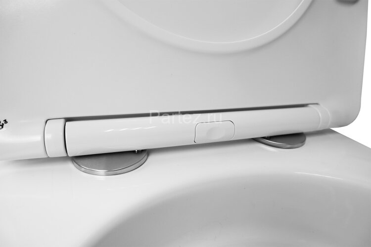 Унитаз подвесной Azario Trevi 495х360х390 безободковый, слив "ТОРНАДО", в комплекте с сидением микро