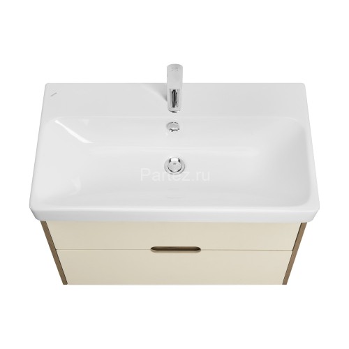 Тумба под раковину AQUATON Оливия 80 Бежевый/Дуб веллингтон (1A283101OLVG0)