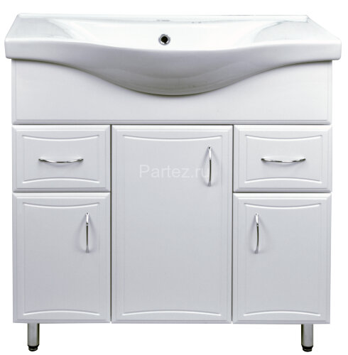 Комплект тумба Коралл-80/2 (800х850х460) с раковиной Basic 80 (CS00070754)