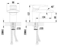 Смеситель Lemark Status LM4446C для раковины с каскадным изливом
