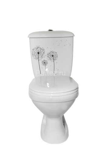 Унитаз-компакт Суперкомпакт декор Одуванчик А Стандарт, сиденье полипропилен (44901110122)