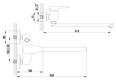 Смеситель Lemark Status LM4417C универсальный