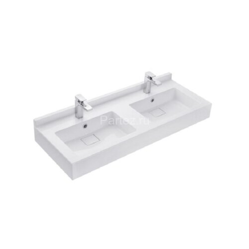 Раковина две чаши AQUATON Сакура 1200, белая (1A72433KSK010)