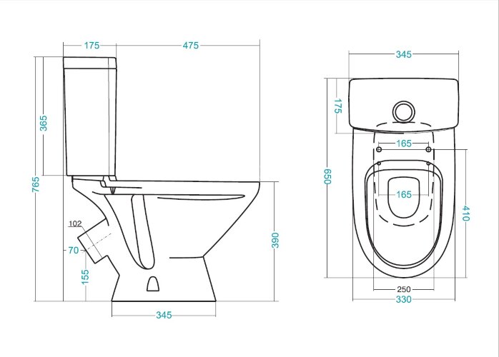 Унитаз-компакт Santek "Лига" с сидением полипропилен (1.WH30.2.197)