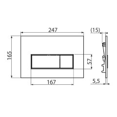 Кнопка смыва Alcadrain, xром глянец (M571)