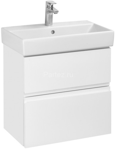 Тумба под раковину Roca Oleta 60 подвесная, 2 ящика, белый глянец (A857639806)