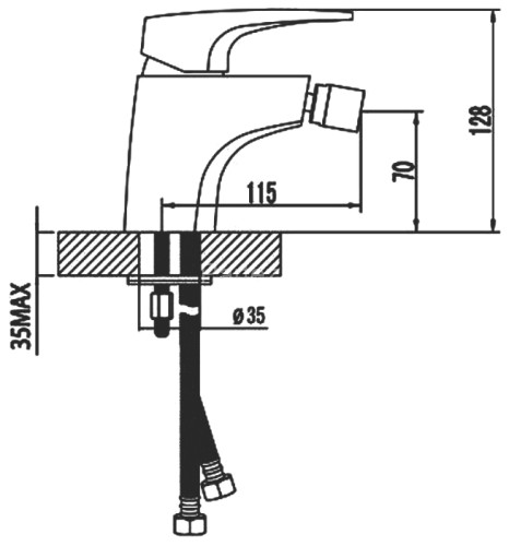 Смеситель для биде Lemark Shift LM4308C