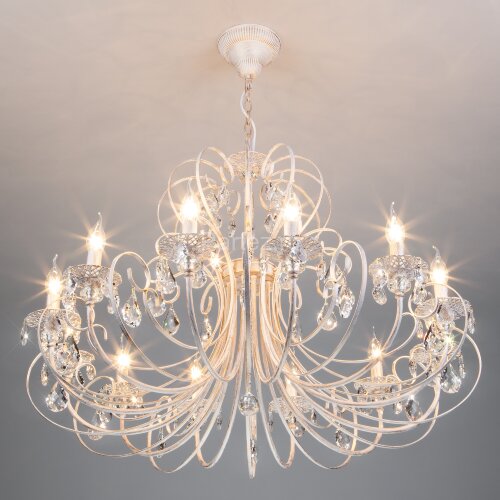 Подвесная люстра Eurosvet 3305/12 белый с золотом