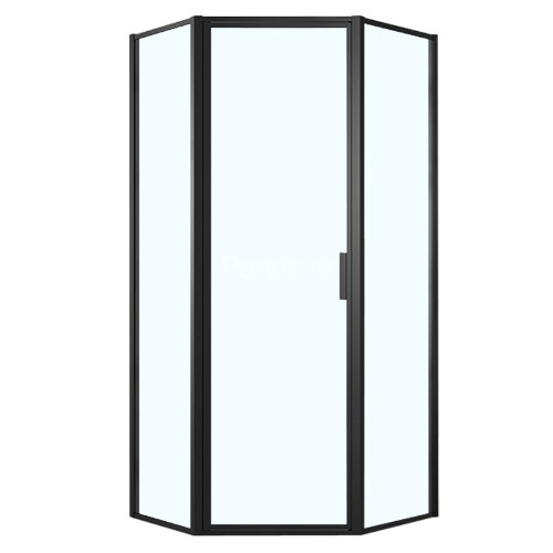 Душевое ограждение Azario RICHMOND 1000х1000х2000, БЕЗ ПОДДОНА, прозрачное стекло 6 мм, цвет профиля черный (AZ-NAG3231 1000 Black)