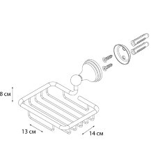 Мыльница Fixsen Laguna, Хром (GR-7809)