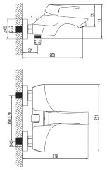 Смеситель Lemark Unit LM4502C для ванны