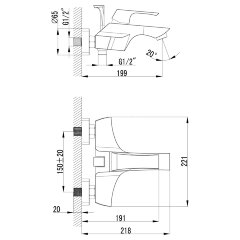 Смеситель Lemark Unit LM4502C для ванны