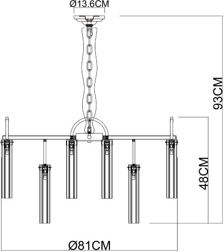 Подвесная люстра Arte Lamp A4088LM-15AB