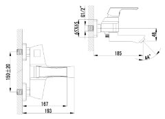 Смеситель Lemark Unit LM4514C для ванны