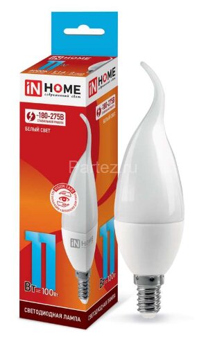 Лампа светодиодная LED-СВЕЧА НА ВЕТРУ-VC 11Вт свеча на ветру 4000К нейтр. бел. E14 1050лм 230В IN HO