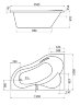 Ванна акриловая Santek Ибица 150х100, левосторонняяя, белая