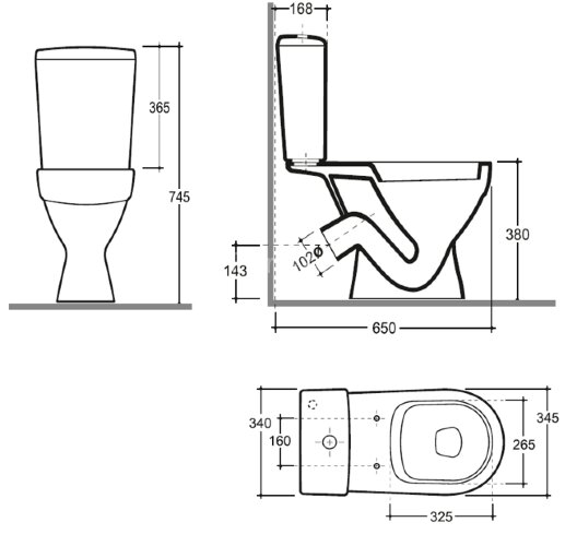 Унитаз-компакт Керамин Толедо Slim МСМЛ Инкоэр 350х650х750 с мягким тонким сидением Slim с микролифт