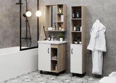 Тумба напольная Onika Тимбер 60.01 белый мат./дуб сонома (106115)