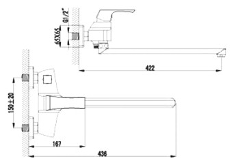 Смеситель Lemark Unit LM4517C для ванны