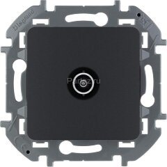 Розетка телевизионная TV Inspiria 2дБ 0-2400мГц с топологией &quot;звезда&quot; механизм антрацит Leg 673853