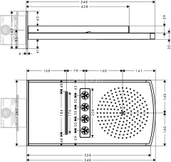 28411000 ХХ Raindance Верхний душ Raindance Rainfall 240 Air 3jet, ½’