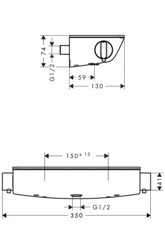 Hansgrohe 13161000 Ecostat Select Термостат для душа Ecostat Select, ВМ, 1/2