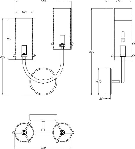 Бра Maytoni MOD223WL-02BS1