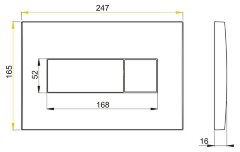 Кнопка смыва Alcadrain, хром глянцевый (M371)